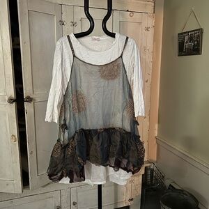 Gorgeous shimmery Krista Larson layering cami OSFM